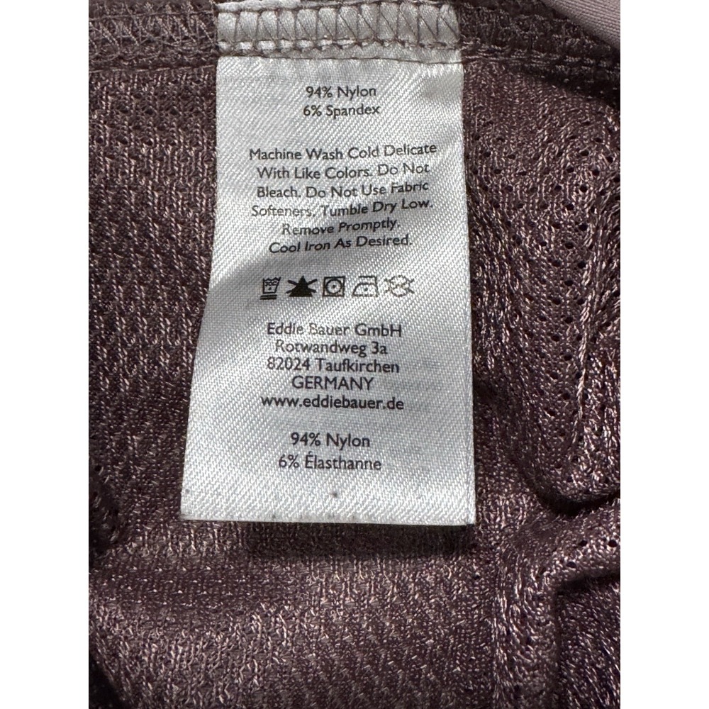 Eddie Bauer First Ascent Camo Capri Pants Women Size 12 Pink/Maroon Stretch Hike - Picture 5 of 12